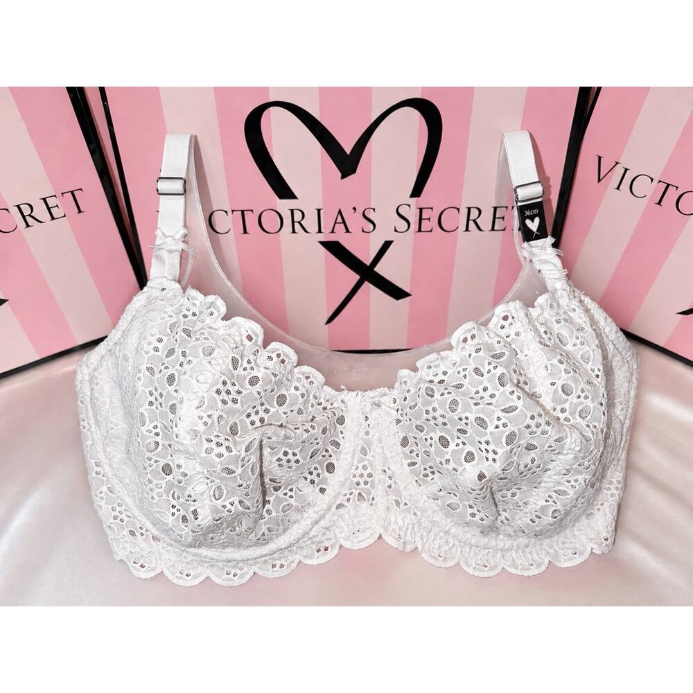 Victoria's Secret Bra 36DD Dream Angels White Lace